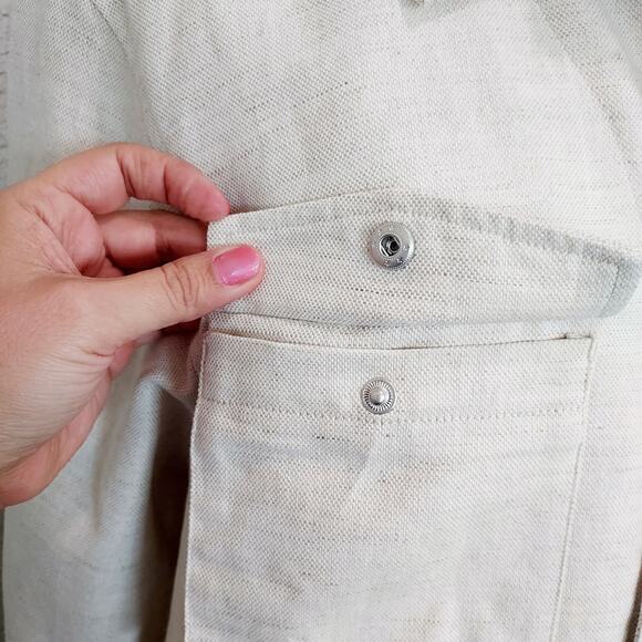 NEW Banana Republic Cream Linen Blazer Jacket Size M - Picture 7 of 15